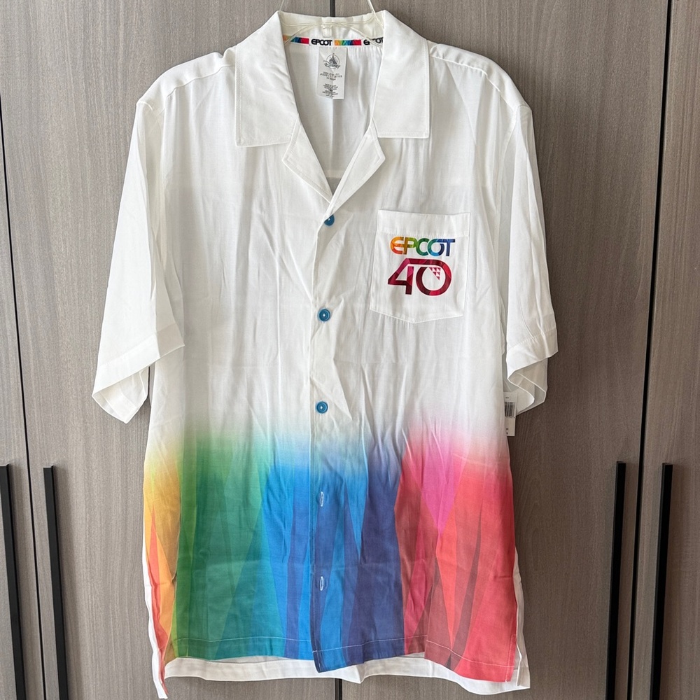 Colorful EPCOT 40 Button-Up Shirt